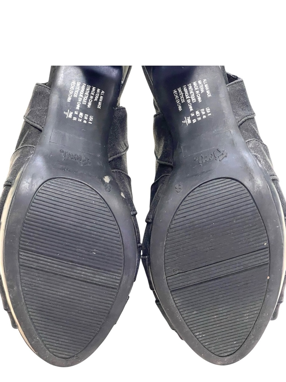 FIONI Clothing Gun Metal Black Peep-Toe Slingback High Heels - Picture 7 of 7
